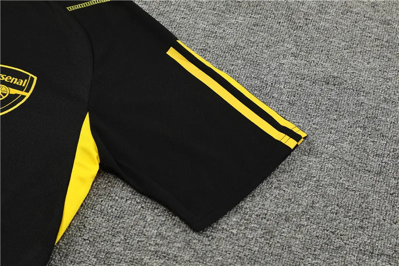 23-24 Arsenal Black Training Short Sleeve Suit
