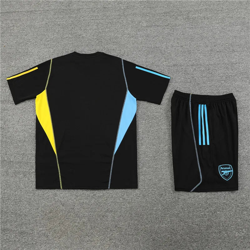 23-24 Arsenal Black Training Short Sleeve Suit