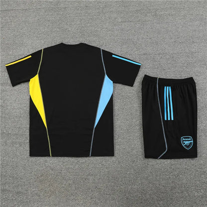23-24 Arsenal Black Training Short Sleeve Suit