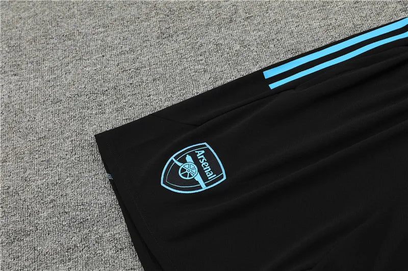 23-24 Arsenal Black Training Short Sleeve Suit