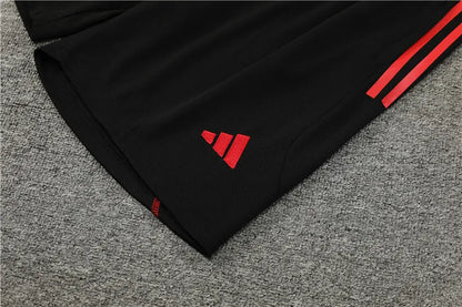 23-24 Manchester United Red Training Short Sleeve Suit