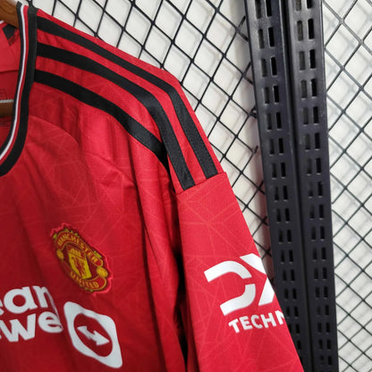 23-24 Manchester United Home Long Sleeve Jersey