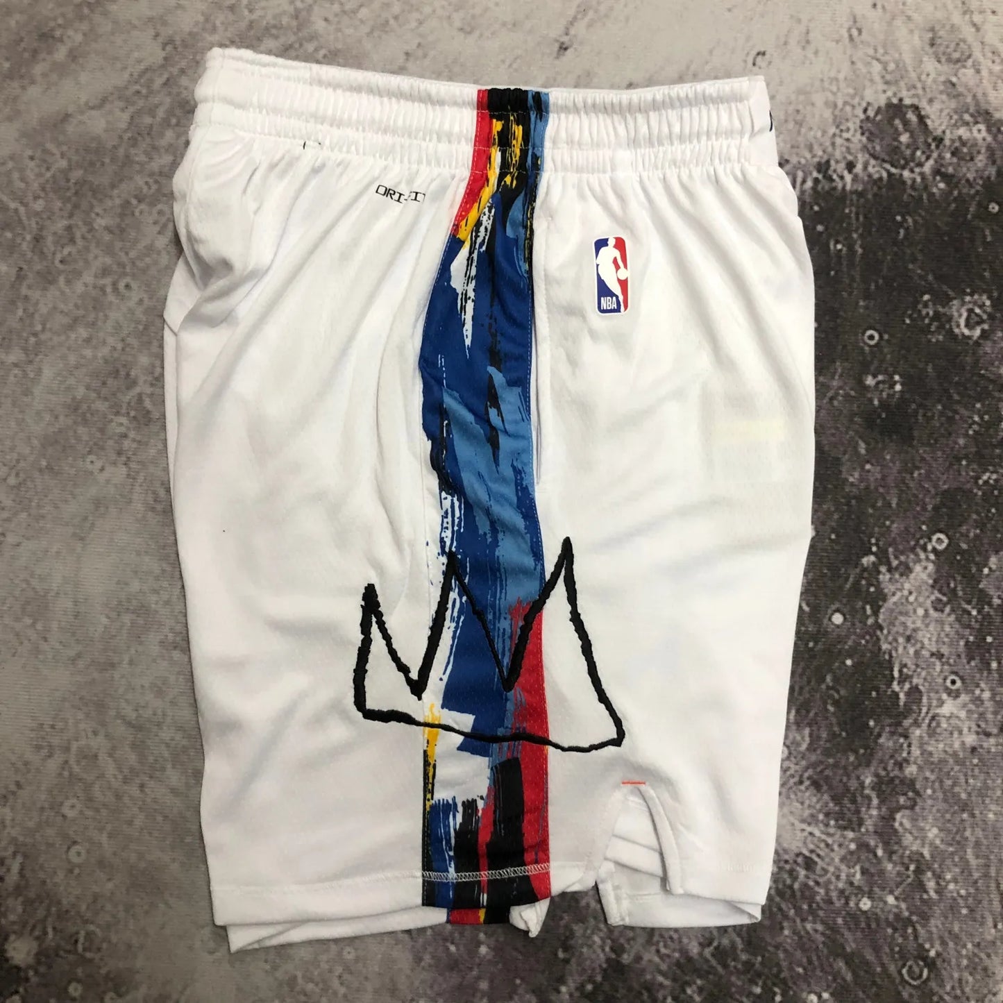 2023 Nets White NBA Shorts