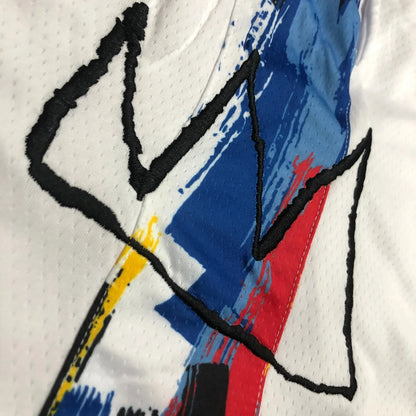 2023 Nets White NBA Shorts
