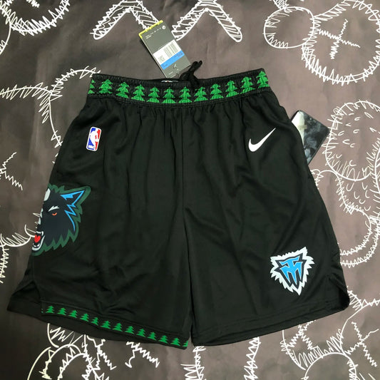 2023 Timberwolves Black NBA Shorts