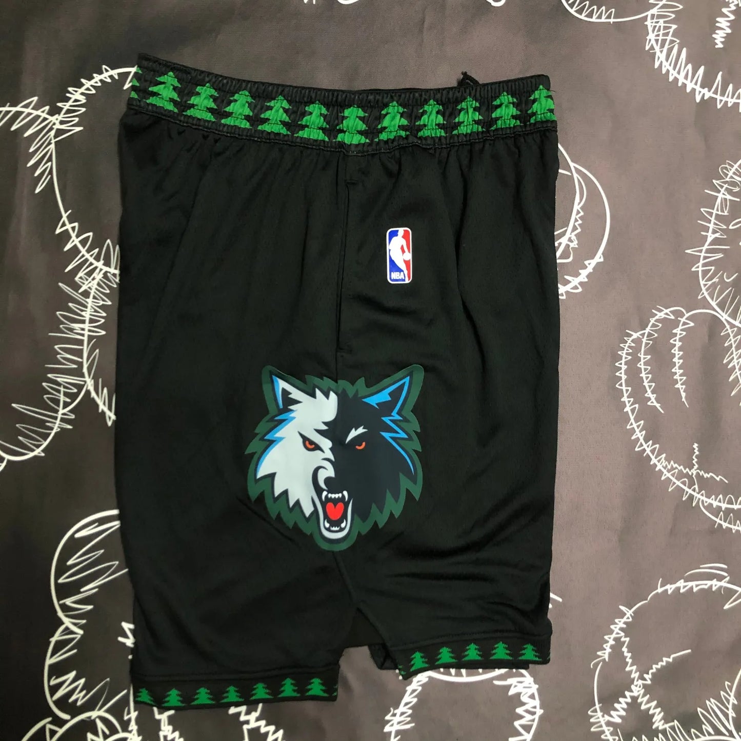 2023 Timberwolves Black NBA Shorts