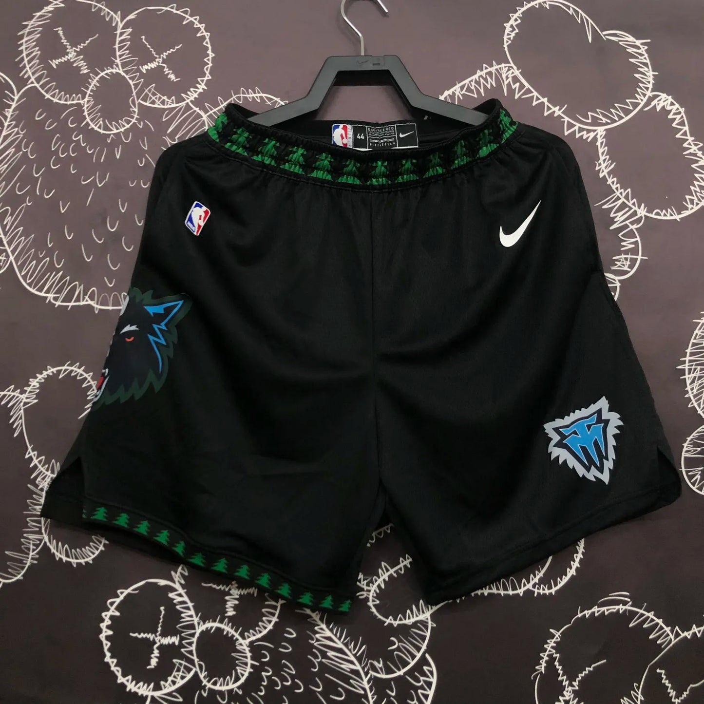 2023 Timberwolves Black NBA Shorts