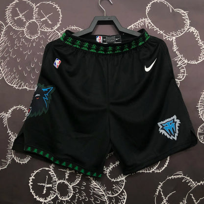 2023 Timberwolves Black NBA Shorts