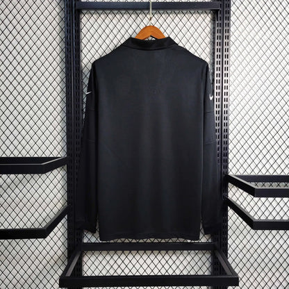 2004 Brazil Black Long Sleeve Retro Jersey