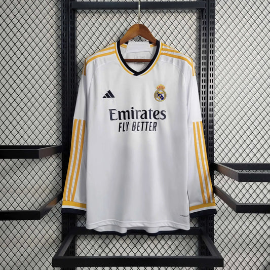 23-24 Real Madrid Home Fans Long Sleeve Jersey
