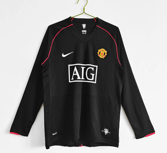 07-08 Manchester United Away Retro Long Sleeve Jersey