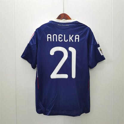 2010 France Home Retro Jersey With 21#ANELKA