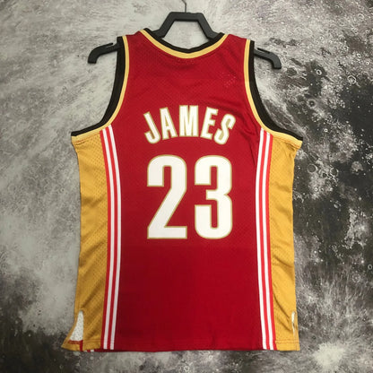 M&N 03-04 Cleveland Cavaliers SW Red 23# JAMES