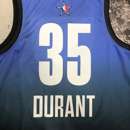 2023 NBA All Star Blue 35#DURANT Hot Pressed Jersey
