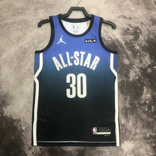 2023 NBA All Star Blue 30#CURRY Hot Pressed Jersey