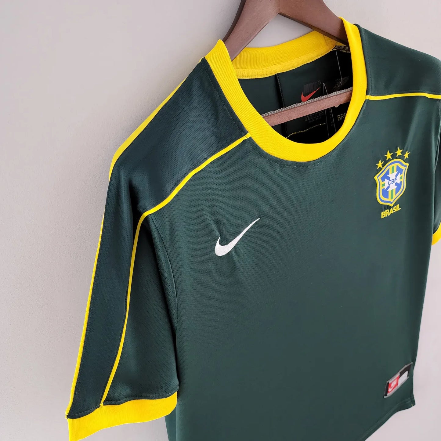 1998 Brazil Green Goal Keeper Retro Jersey