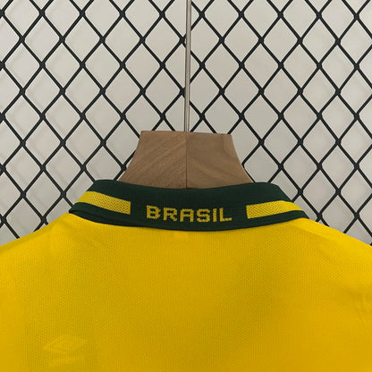 Retro 93-94 Brazil Home Kids Kit