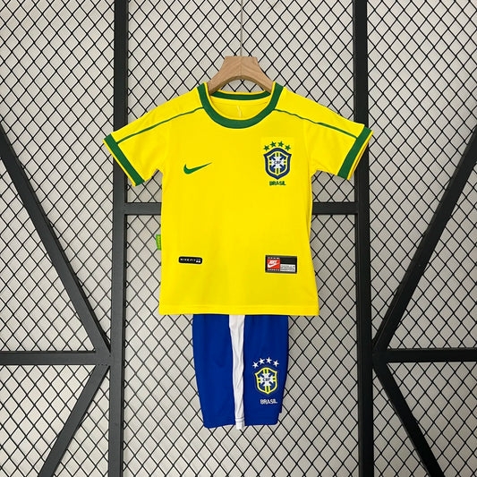 Retro1998 Brazil Home Kids Kit