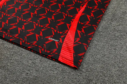 24-25 Manchester United Red and Black Training Suit