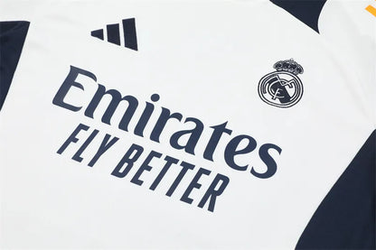 24-25 Real Madrid White Short Sleeve Training Suit