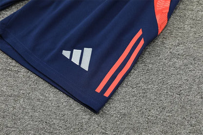 24-25 Manchester United Blue Short Sleeve Training Suit