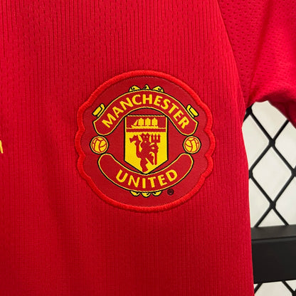 Retro 07-08 Manchester United Home Champions League Kids Kit