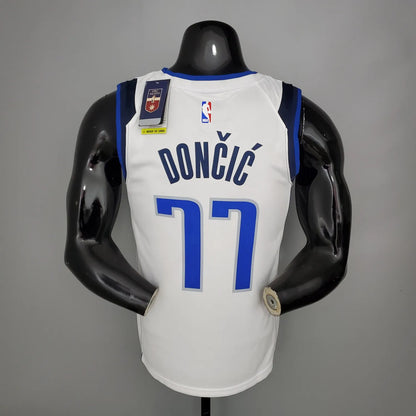 DONCIC#77 Mavericks home White NBA Jersey