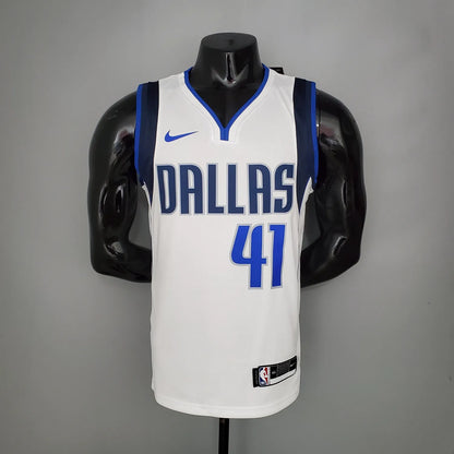 NOWITZKI#41 Mavericks home White NBA Jersey