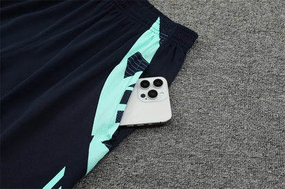 24-25 Real Madrid Blue Short Sleeve Training Suit