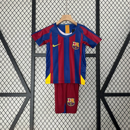 Retro 05-06 Barcelona Home Kids Kit