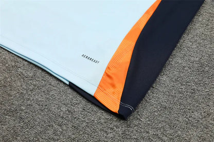 24-25 Real Madrid Light Blue and Orange Training Suit