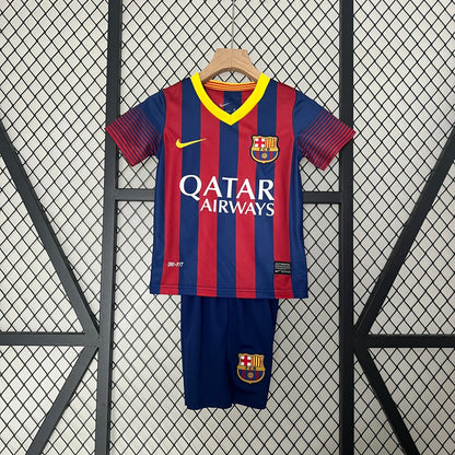Retro 13-14 Barcelona Home Kids Kit
