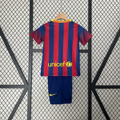 Retro 13-14 Barcelona Home Kids Kit