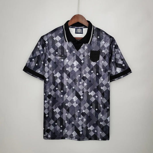 1990 England Retro black away fans version jersey