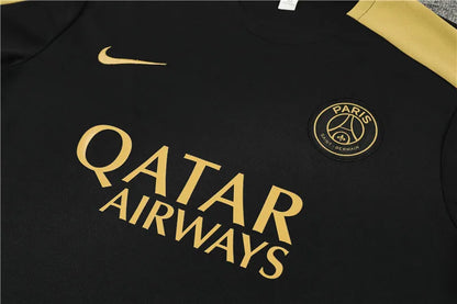 24-25 PSG Black and Gold Short Sleeve Training Suit