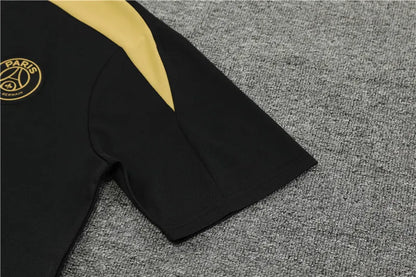 24-25 PSG Black and Gold Short Sleeve Training Suit