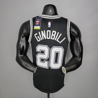 GINOBILI#20 Spurs Black NBA Jersey