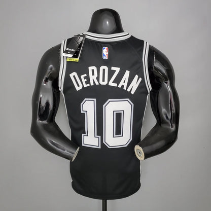 DeROZAN#10 Spurs Spurs Black NBA Jersey