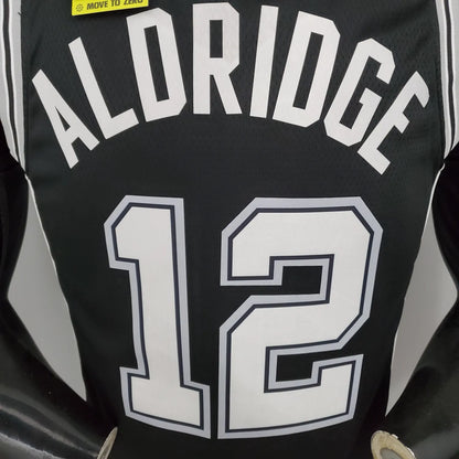 ALDRIDGE#12 Spurs Black NBA Jersey
