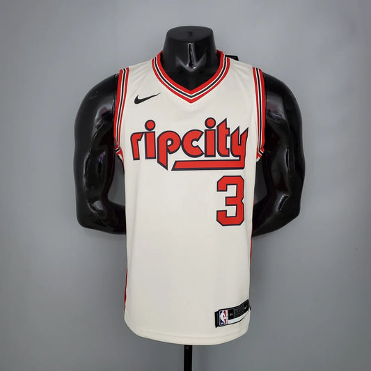McCOLLUM#3 Portland Trail Blazers Beige NBA Jersey S-XXL