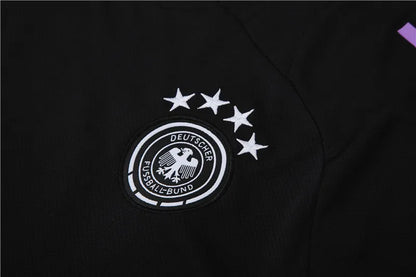2024 Germany Black Short Sleeve Training Suit