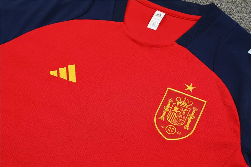 2024 Spain Red Short Sleeve Training Suit