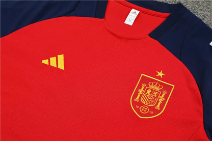 2024 Spain Red Short Sleeve Training Suit