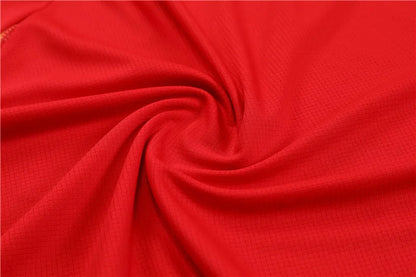 2024 Spain Red Short Sleeve Training Suit