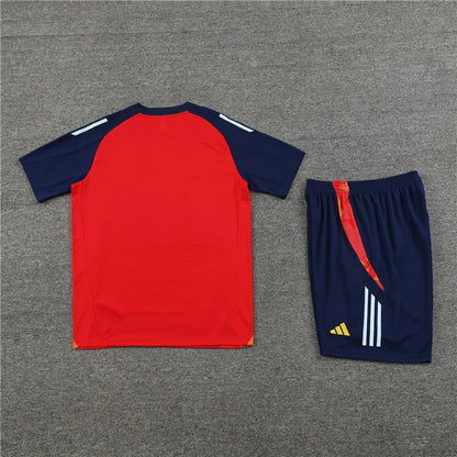 2024 Spain Red Short Sleeve Training Suit