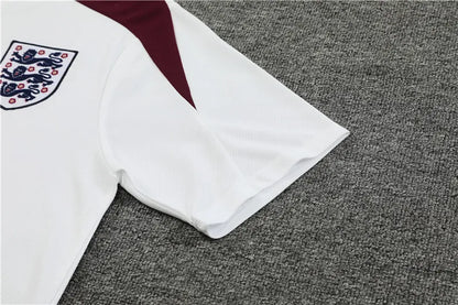 2024 England White Short Sleeve Training Suit
