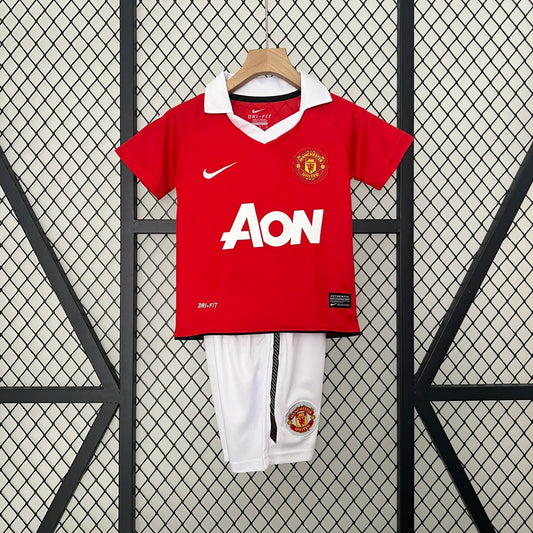 Retro 10-11 Manchester United Home Kids Kit