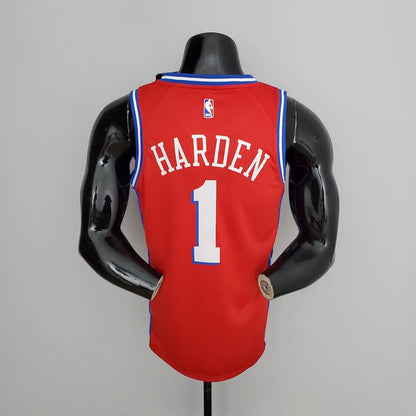 76ers Harden #1 V-Neck Red