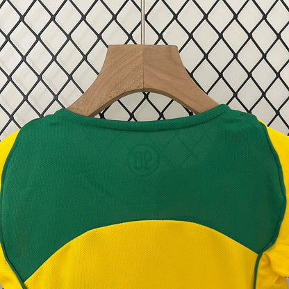 Retro 2004 Brazil Home Kids Kit