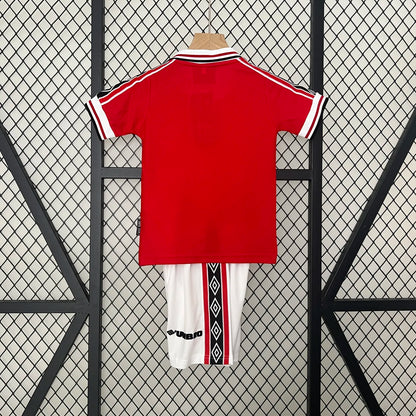 Retro 98-99 Manchester United Home Kids Kit